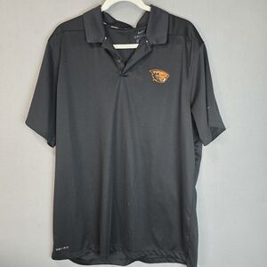 Nike Golf Dri Fit Oregon State University Beavers Black Polo Shirt XL